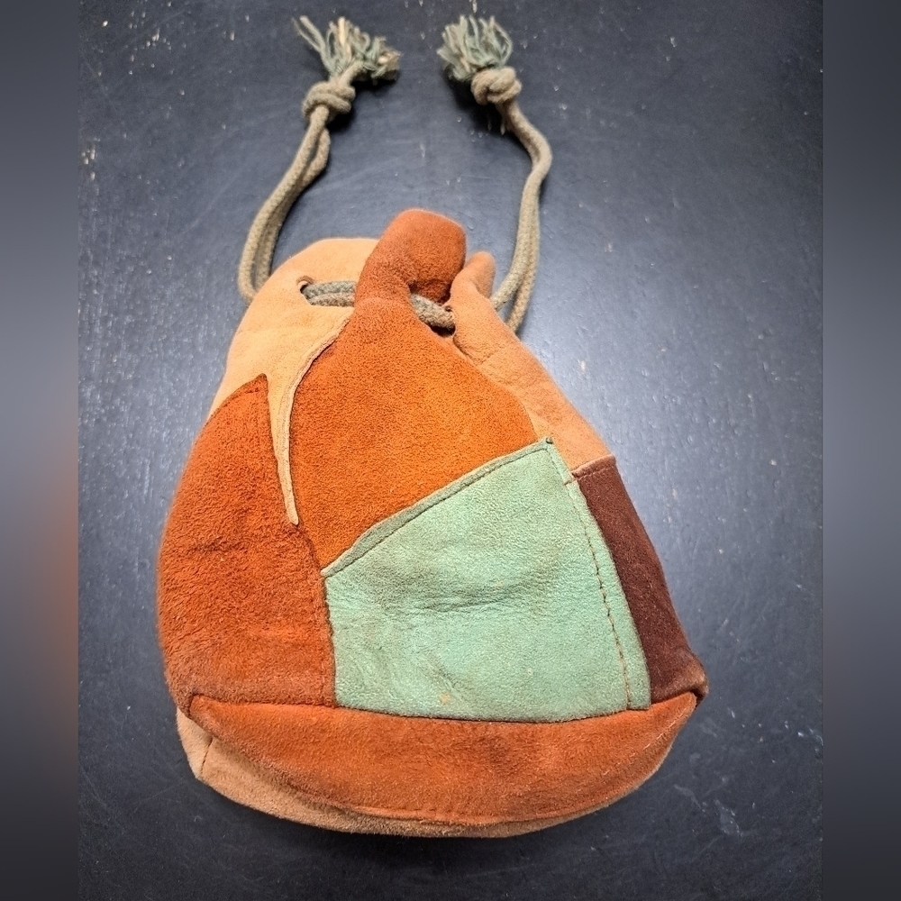 Leather Patchwork Pouch